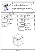 Preview for 4 page of Furniture of America Verona CM4484E Assembly Instructions