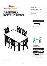 Preview for 1 page of Furniture of America Weston CM3400T7PK Assembly Instructions Manual