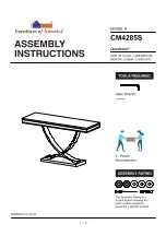 Preview for 1 page of Furniture of America Wettingen CM4285S Assembly Instructions Manual