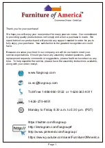 Preview for 1 page of Furniture of America Whipple IDF-4369GY-C Assembly And Care