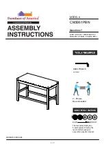 Preview for 1 page of Furniture of America Wichita CM3061PBN Assembly Instructions Manual