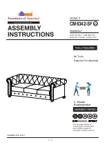 Furniture of America Winifred CM6342-SF Assembly Instructions Manual preview