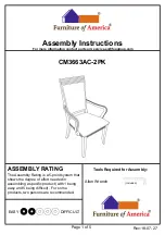 Preview for 1 page of Furniture of America Woodmont CM3663AC-2PK Assembly Instructions