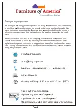 Preview for 2 page of Furniture of America YNJ-140-8 Assembly Instructions Manual