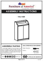 Preview for 1 page of Furniture of America YNJ-1409 Assembly Instructions Manual