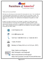 Preview for 2 page of Furniture of America YNJ-1409 Assembly Instructions Manual