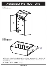 Preview for 9 page of Furniture of America YNJ-1409 Assembly Instructions Manual