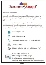 Preview for 2 page of Furniture of America YNJ-1412-5 Assembly Instructions Manual