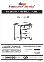 Furniture of America YNJ-1414 Assembly Instructions Manual preview