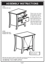 Preview for 8 page of Furniture of America YNJ-1414 Assembly Instructions Manual