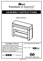 Preview for 2 page of Furniture of America YNJ-1415-1 Assembly Instructions Manual