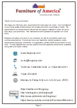 Preview for 2 page of Furniture of America YNJ-1415 Assembly Instructions Manual