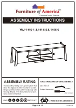 Furniture of America YNJ-1416-1 Assembly Instructions Manual предпросмотр