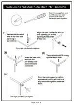 Предварительный просмотр 5 страницы Furniture of America YNJ-1430-5 Assembly Instructions Manual