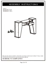 Предварительный просмотр 12 страницы Furniture of America YNJ-1430-5 Assembly Instructions Manual