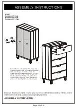 Preview for 10 page of Furniture of America YNJ-1447 Assembly Lnstructions