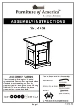 Furniture of America YNJ-1450 Assembly Instructions Manual preview