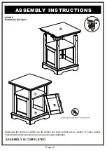 Preview for 11 page of Furniture of America YNJ-1450 Assembly Instructions Manual