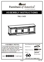 Preview for 1 page of Furniture of America YNJ-1451 Assembly Instructions Manual