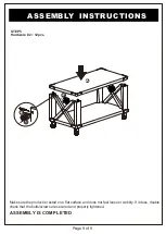 Preview for 9 page of Furniture of America YNJ-1458C6 Assembly Instructions Manual