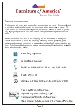 Preview for 2 page of Furniture of America YNJ-1460 Assembly Instructions Manual