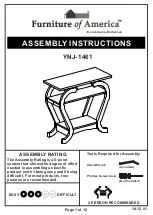 Furniture of America YNJ-1461 Assembly Instructions Manual preview