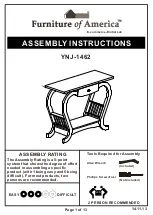 Furniture of America YNJ-1462 Assembly Instructions Manual preview