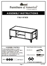 Furniture of America YNJ-1470C6 Assembly Instructions Manual preview