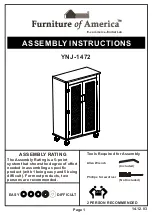 Preview for 1 page of Furniture of America YNJ-1472 Assembly Instructions Manual