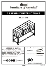 Furniture of America YNJ-1473 Assembly Instructions Manual preview