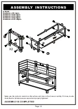 Предварительный просмотр 12 страницы Furniture of America YNJ-1473 Assembly Instructions Manual