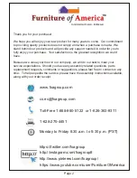 Preview for 2 page of Furniture of America YNJ-1521 Assembly Instructions Manual