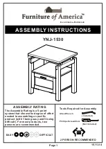 Furniture of America YNJ-1530 Assembly Instructions Manual preview