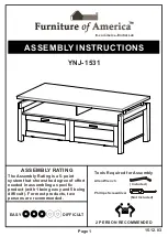 Preview for 1 page of Furniture of America YNJ-1531 Assembly Instructions Manual