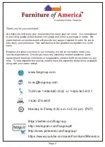 Preview for 2 page of Furniture of America YNJ-15404C5 Assembly Instructions Manual