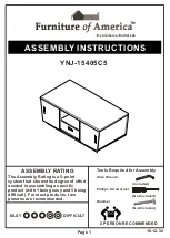 Furniture of America YNJ-15405C5 Assembly Instructions Manual preview