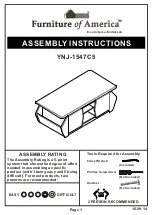 Preview for 1 page of Furniture of America YNJ-1547C5 Assembly Instructions Manual