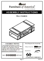 Furniture of America YNJ-1548C6 Assembly Instructions Manual preview