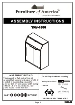 Preview for 1 page of Furniture of America YNJ-1560 Assembly Instructions Manual