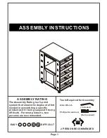 Preview for 1 page of Furniture of America YNJ-1571 Assembly Instructions Manual