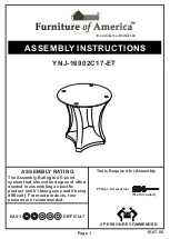 Furniture of America YNJ-16902C17-ET Assembly Instructions Manual preview