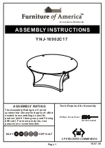 Furniture of America YNJ-16902C17 Assembly Instructions Manual preview