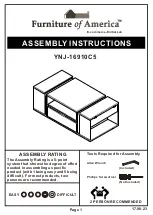 Preview for 1 page of Furniture of America YNJ-16910C5 Assembly Instructions Manual