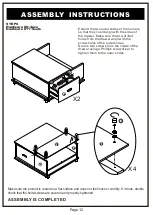 Предварительный просмотр 12 страницы Furniture of America YNJ-16911C5 Assembly Instructions Manual