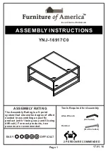 Preview for 1 page of Furniture of America YNJ-16917C0 Assembly Instructions Manual