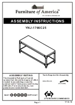 Furniture of America YNJ-1766C25 Assembly Instructions Manual preview