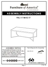 Preview for 1 page of Furniture of America YNJ-17905C17 Assembly Instructions Manual