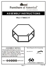 Preview for 1 page of Furniture of America YNJ-17906C17 Assembly Instructions Manual