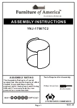 Preview for 1 page of Furniture of America YNJ-17907C2 Assembly Instructions Manual