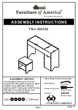 Furniture of America YNJ-1862C2 Assembly Instructions Manual preview